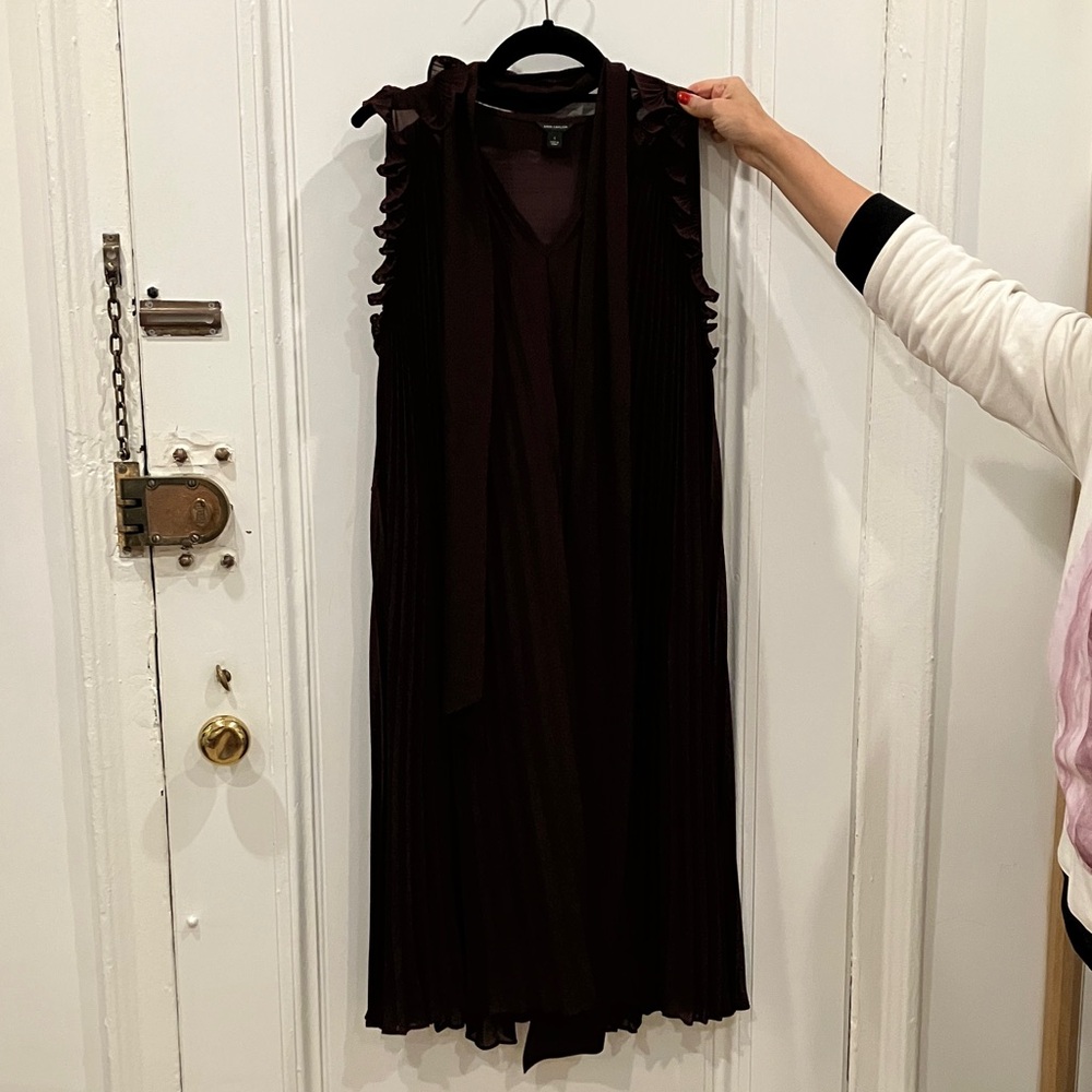 Ann Taylor Deep Burgundy Midi Dress